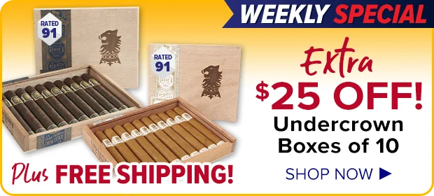 Weekly Special - Extra $25 Off Undercrown Boxes of 10