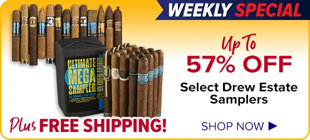 Weekly Special - Up to 57% OFF Select Drew Estate Samplers - Plus Free Shipping - Shop now
