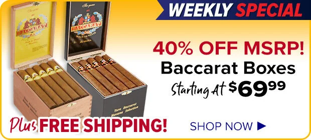 Weekly Special - 40% OFF MSRP Baccarat Boxes - Starting at $69.99 - Shop Now