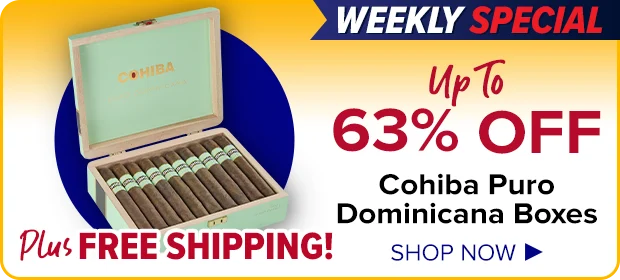 Weekly Special - Up to 63% Off Cohiba Puro Dominicana Boxes