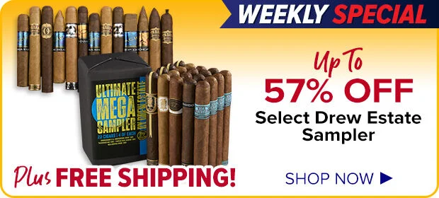 Weekly Special - Up to 57% OFF Select Drew Estate Samplers - Plus Free Shipping - Shop now