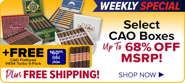 Weekly Special - Up to 68% Off Select CAO Boxes
