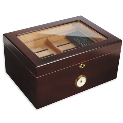 Whitetail II Glasstop Humidor	100 Cigar Capacity