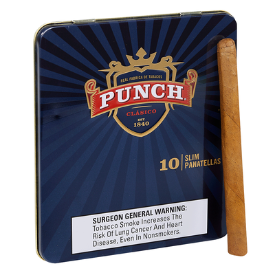 Punch Clasico Sumatra Tins - Slim Panatellas (4.6" x 29)