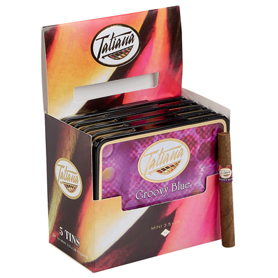 Tatiana Flavored Mini Cigarillos Tins - Groovy Blue Mini