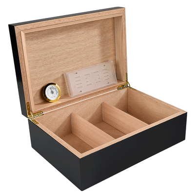 Humidor Supreme Porto Humidor Black 70 Cigar Capacity