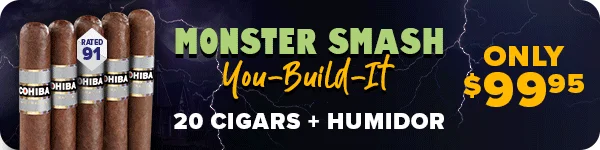 Monster Smash You-Build-It - 20 Cigars + Humidor Only $99.95