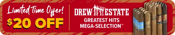 Drew Estate Greatest Hits Sampler Sitewide Banner