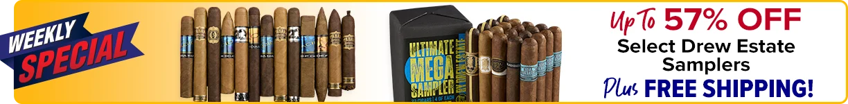 Weekly Special - Up to 57% OFF Select Drew Estate Samplers Plus Free Shipping
